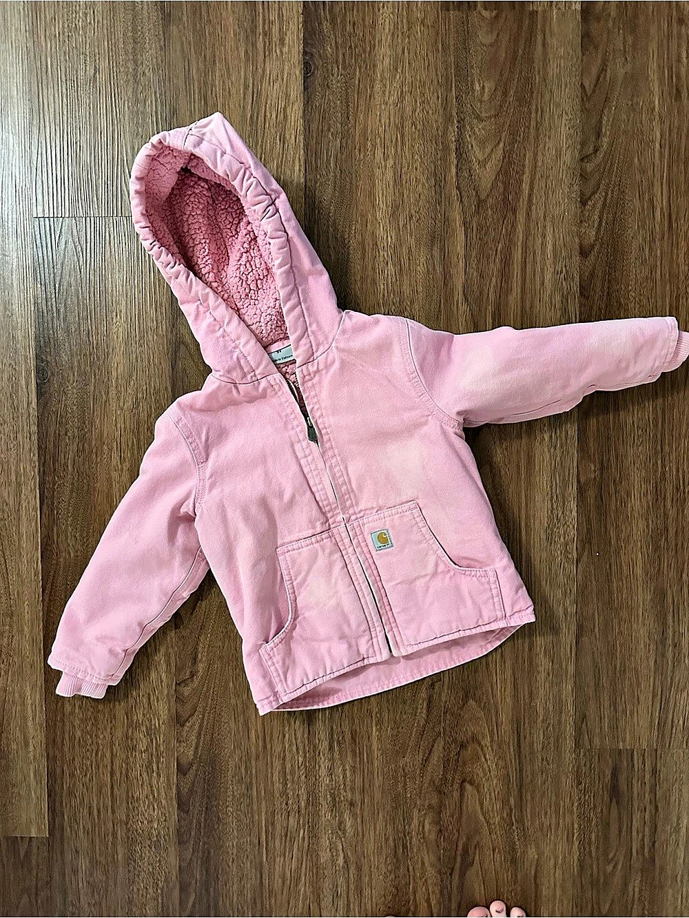 Carhartt Girls Canvas Sherpa Lined Jacket Pink